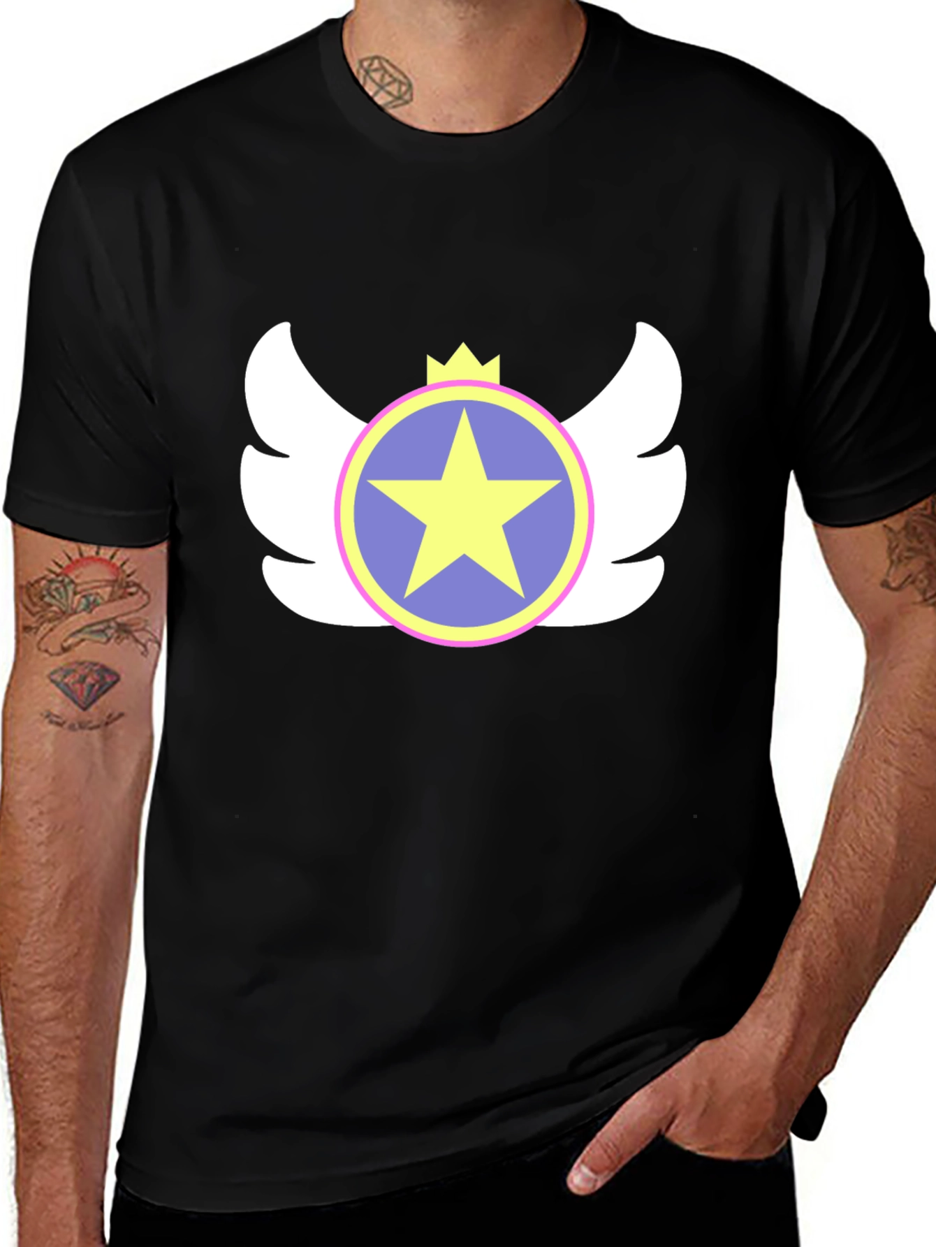 Star Emblem Black T-Shirt
