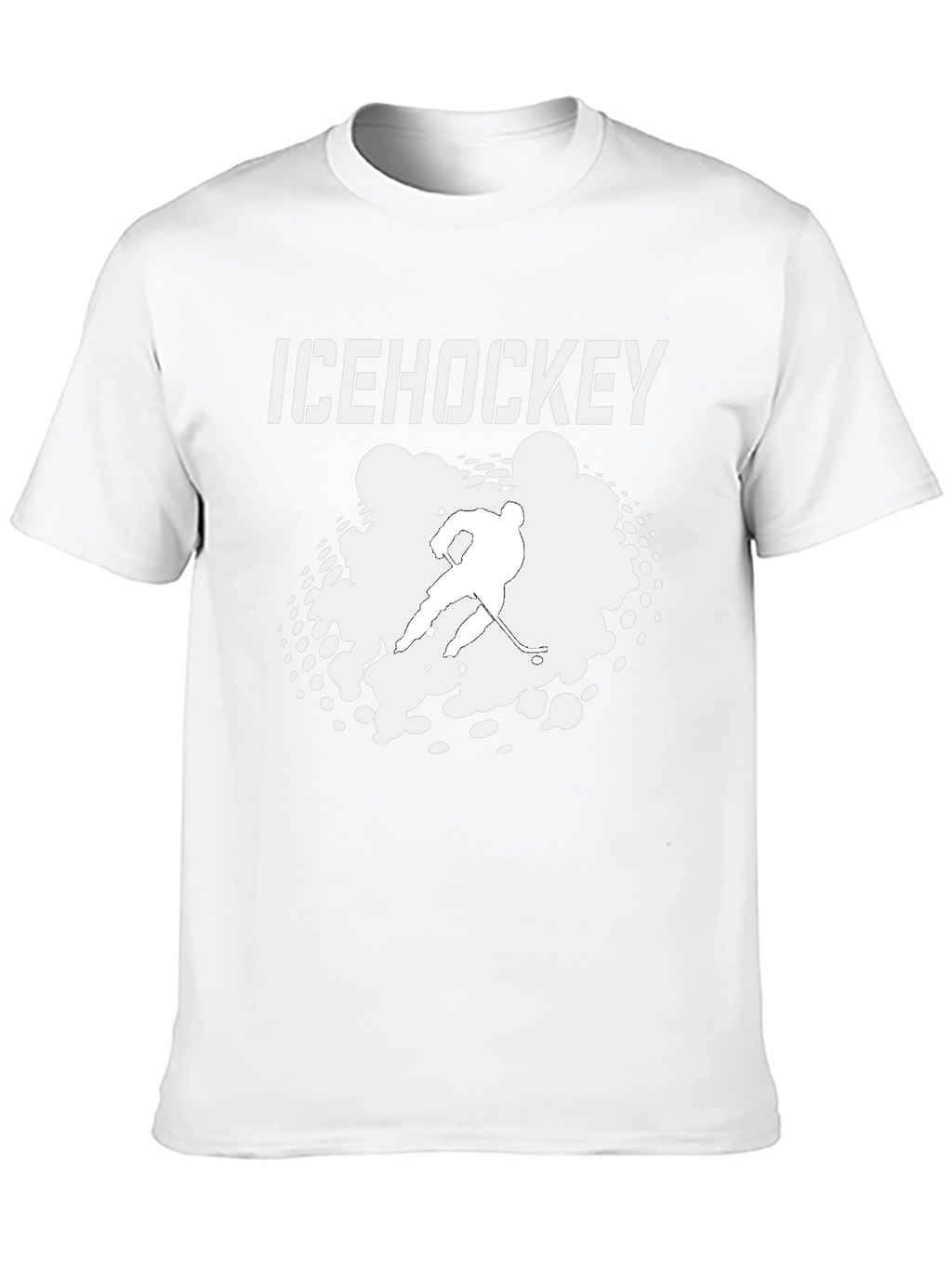 Ice Hockey Graphic Tee - Black Cotton T-Shirt