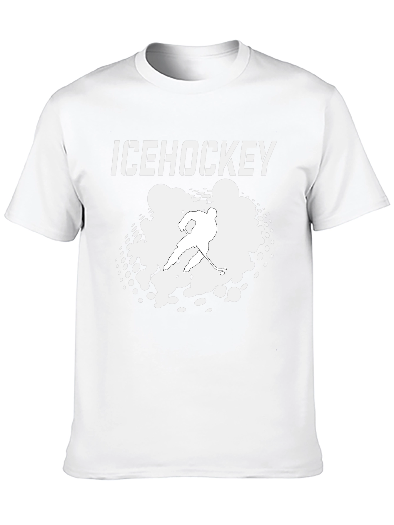 Ice Hockey Graphic Tee - Black Cotton T-Shirt