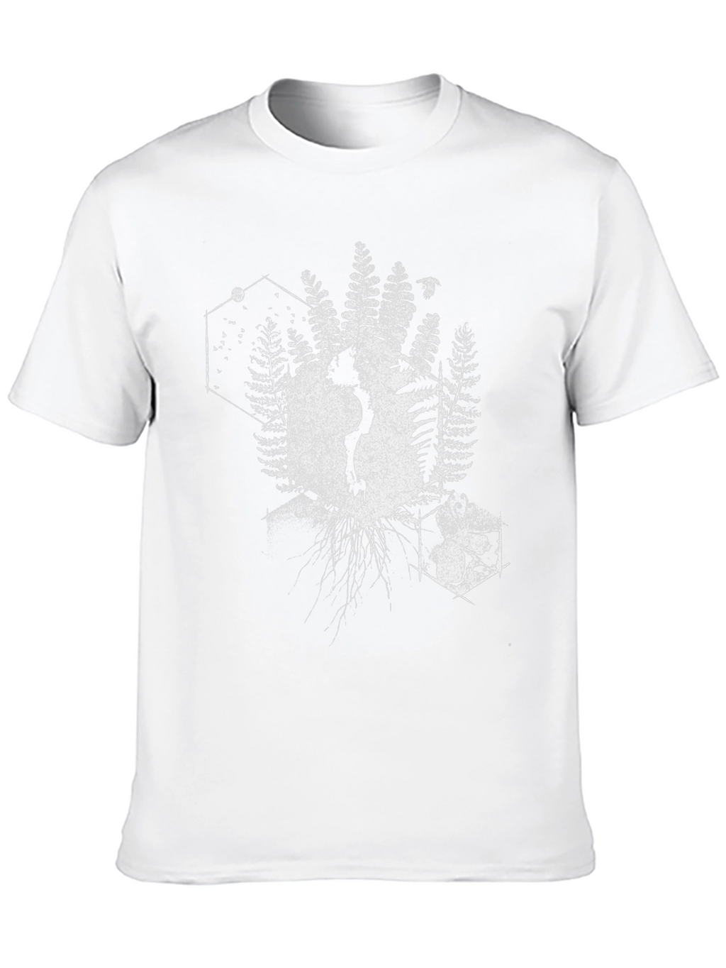 Geometric Nature T-Shirt - Black Cotton Tee