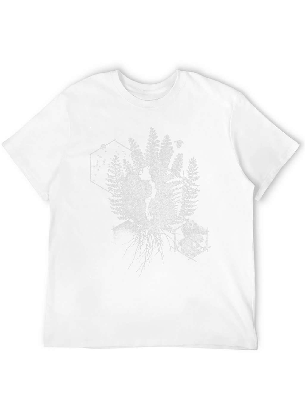 Geometric Nature T-Shirt - Black Cotton Tee