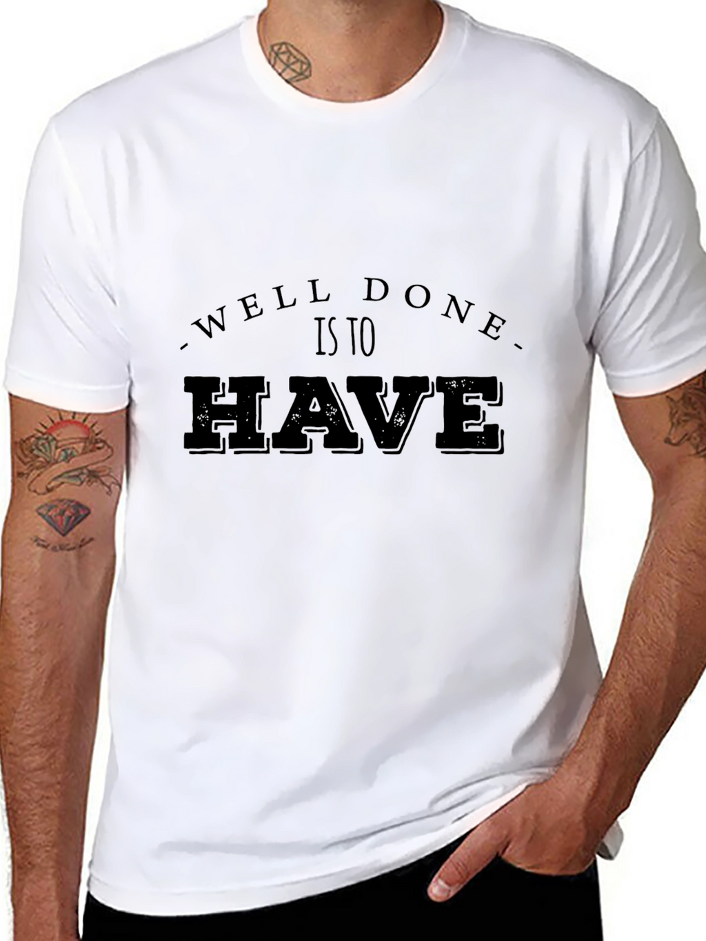 Well Done Is To Have Mens Black T-Shirt