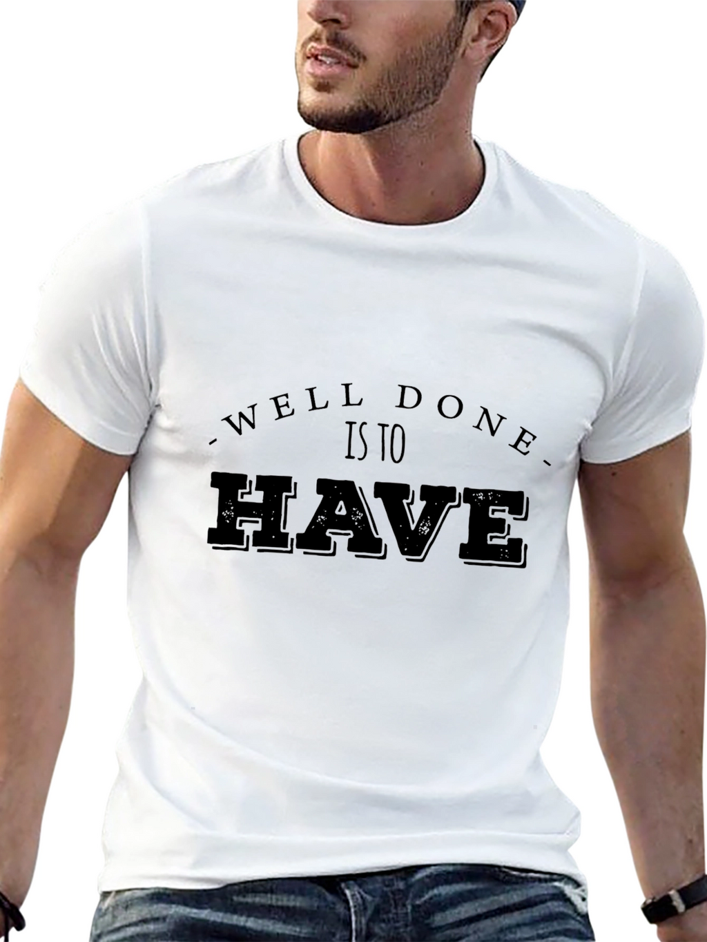 Well Done Is To Have Mens Black T-Shirt