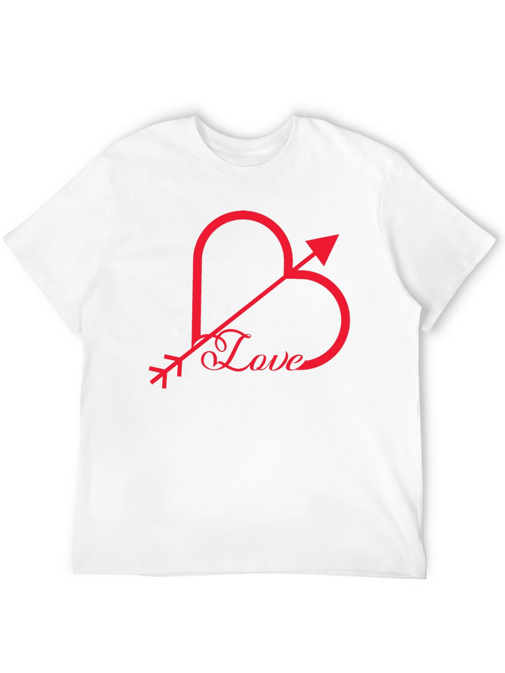Love Heart Arrow Graphic Tee - Black