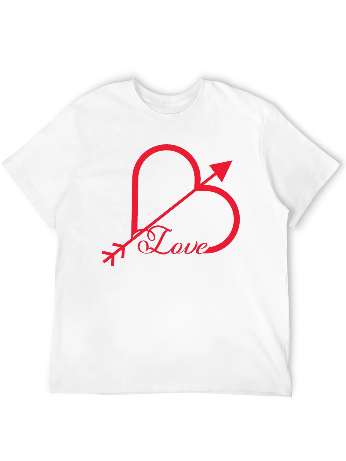 Love Heart Arrow Graphic Tee - Black