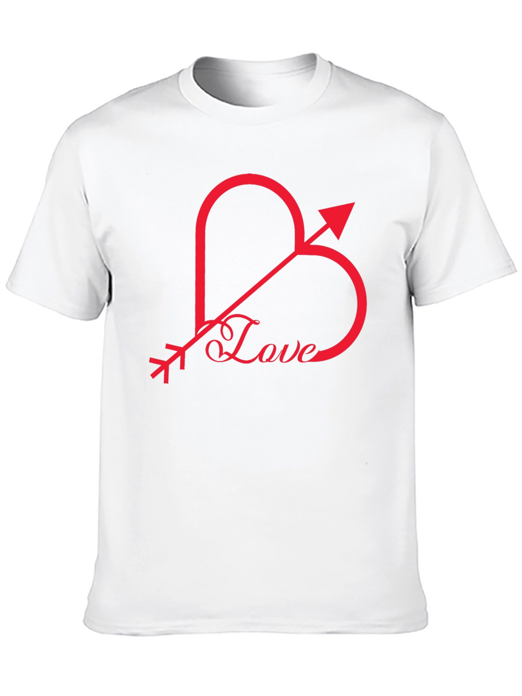 Love Heart Arrow Graphic Tee - Black