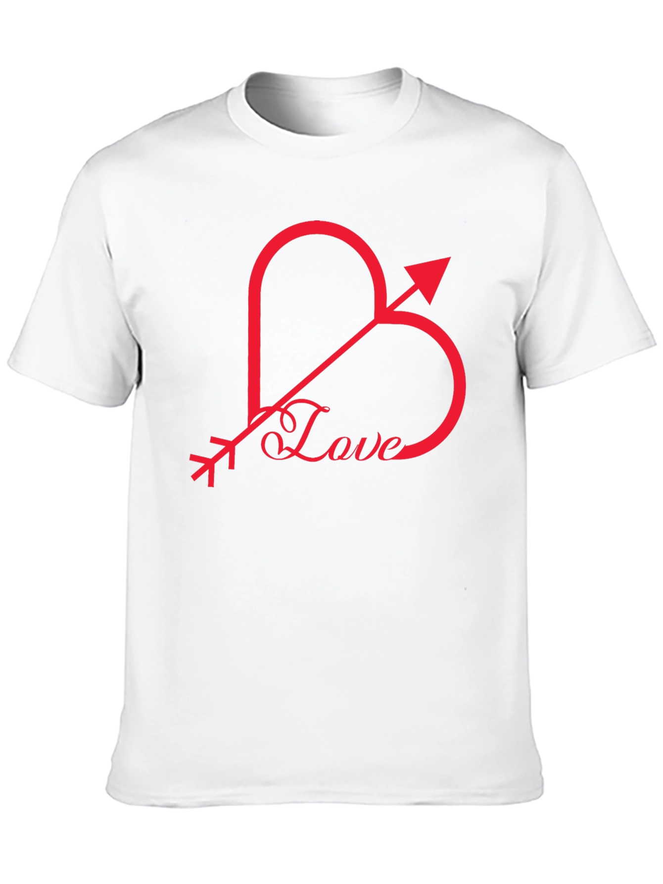Love Heart Arrow Graphic Tee - Black