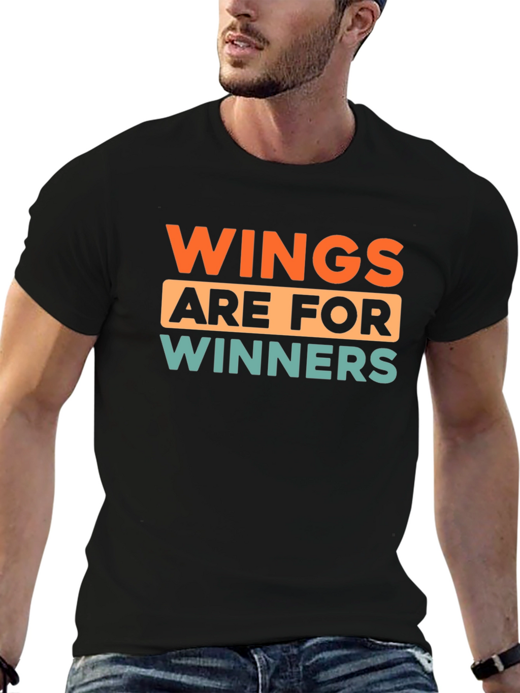 Wings Are For Winners Black T-Shirt