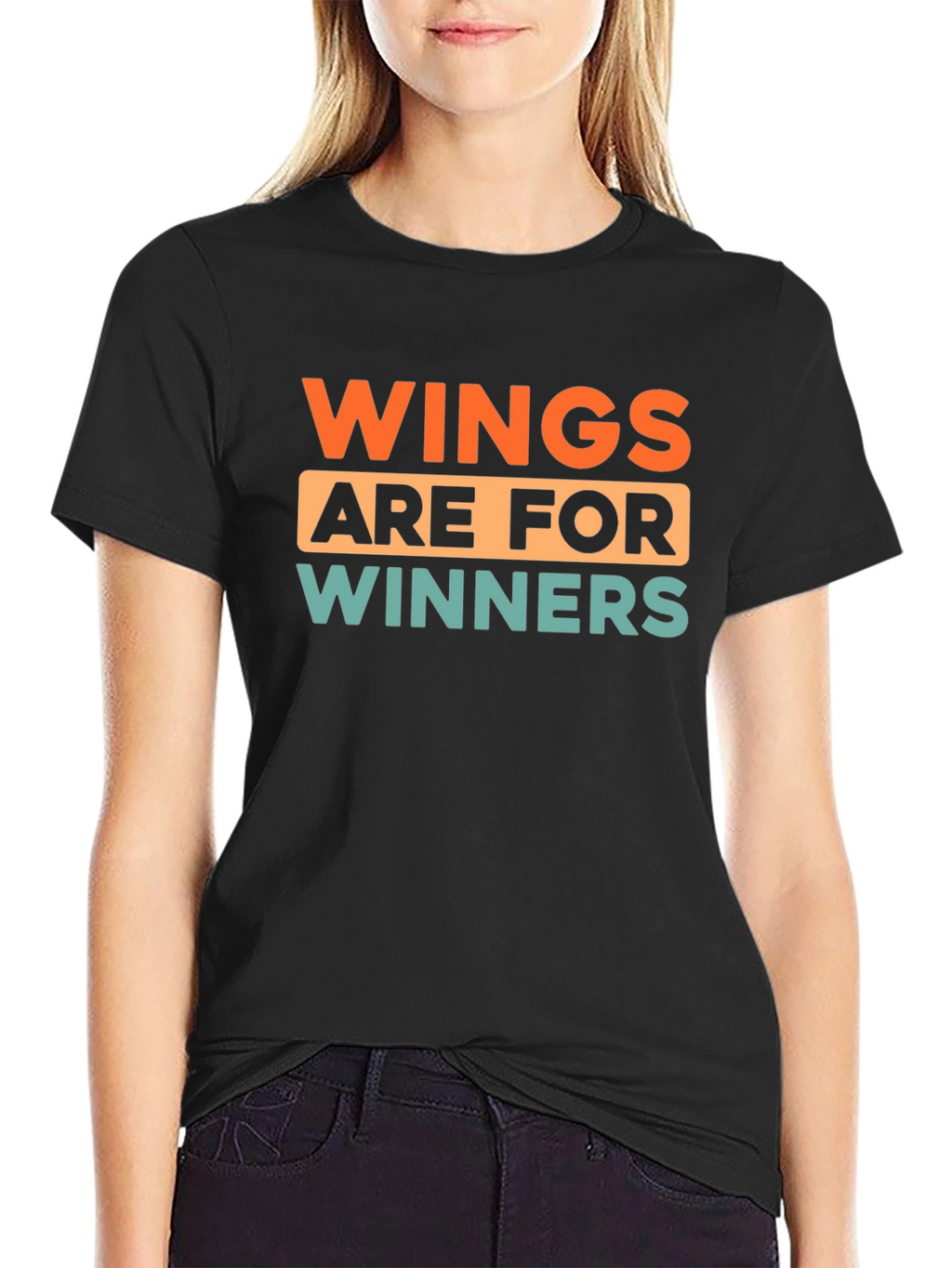Wings Are For Winners Black T-Shirt