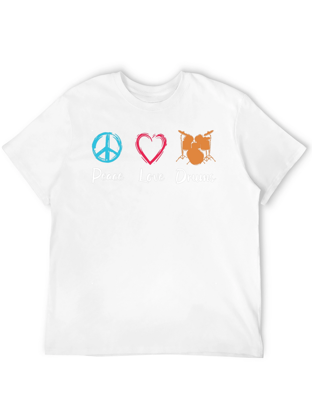 Peace Love Drums Black T-Shirt