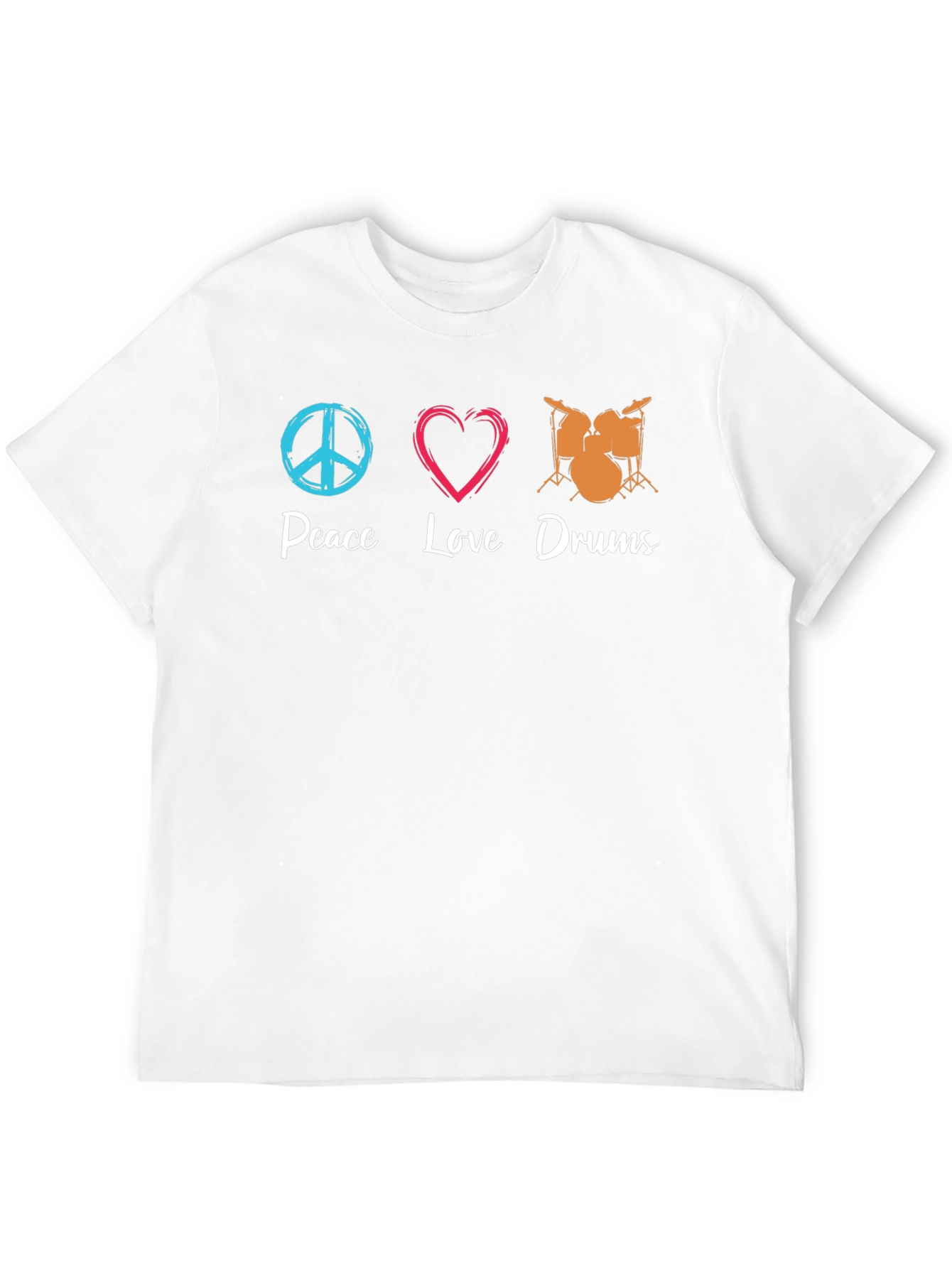 Peace Love Drums Black T-Shirt