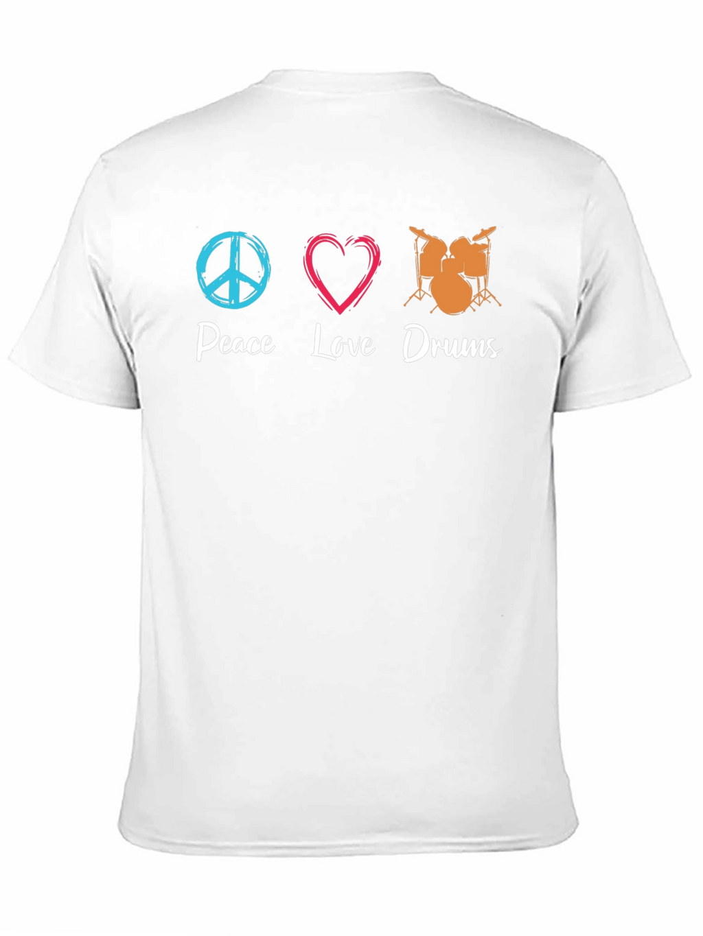 Peace Love Drums Black T-Shirt