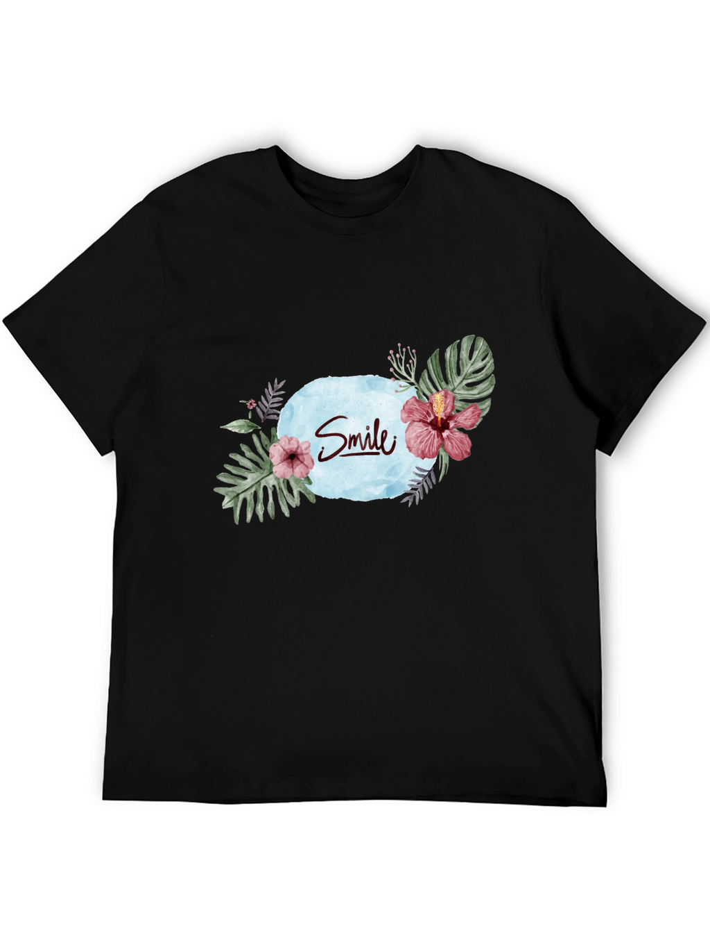 Smile Graphic Black T-Shirt