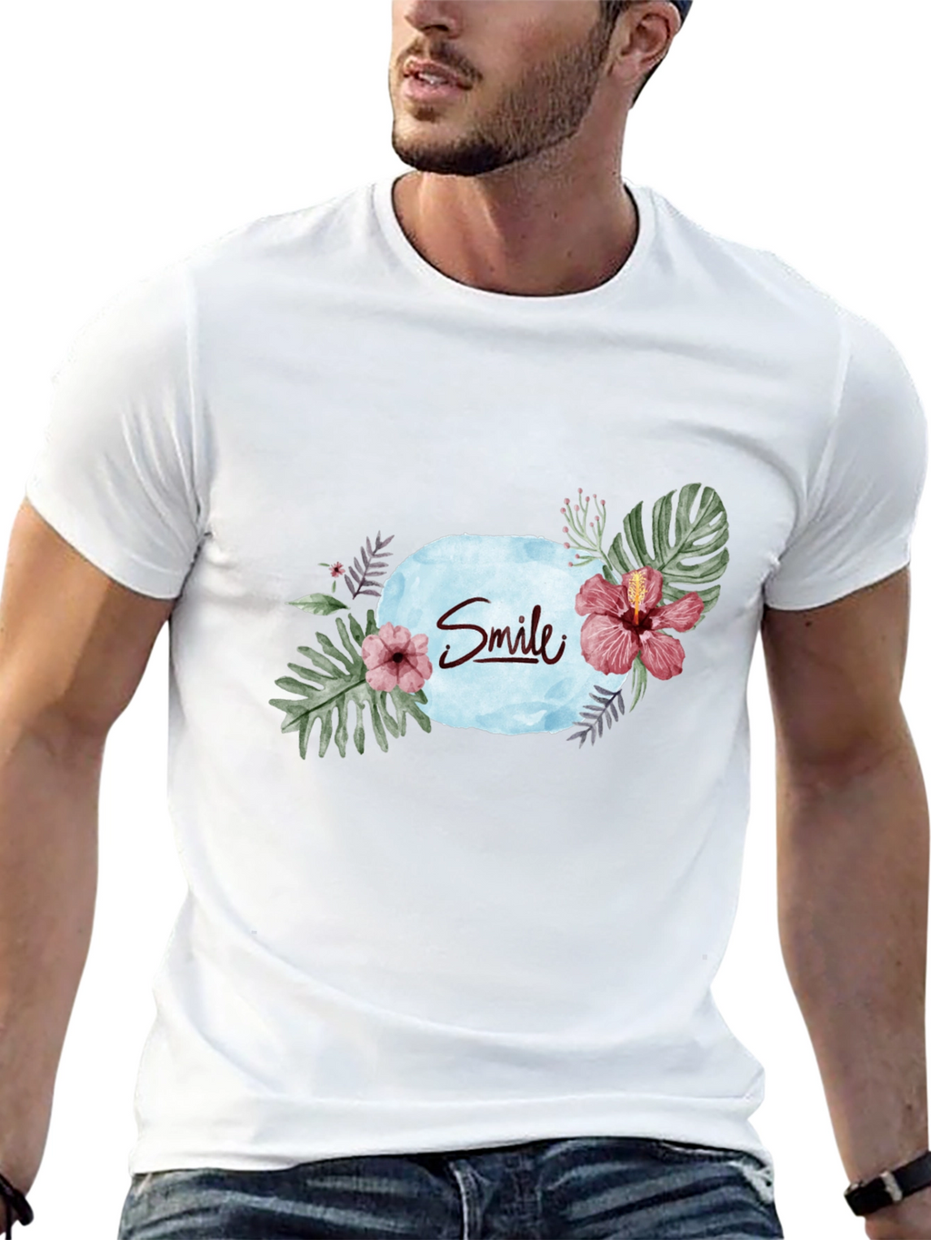 Smile Graphic Black T-Shirt