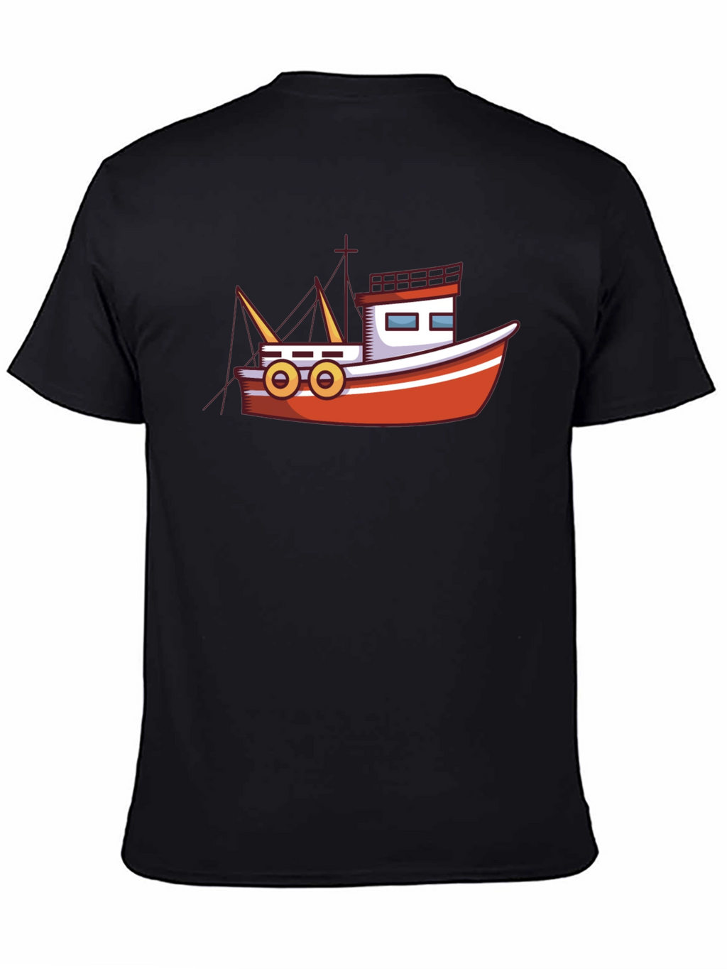Boat Graphic Black T-Shirt