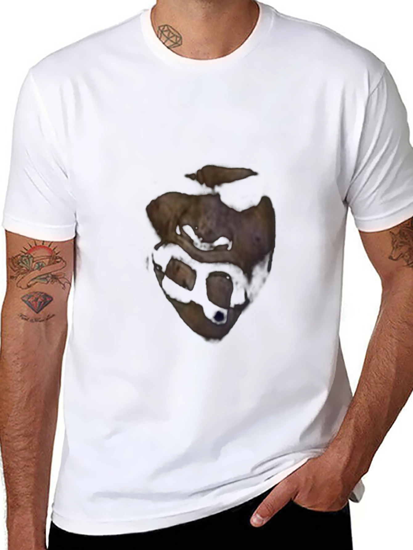 Unique Graphic Print Black T-Shirt