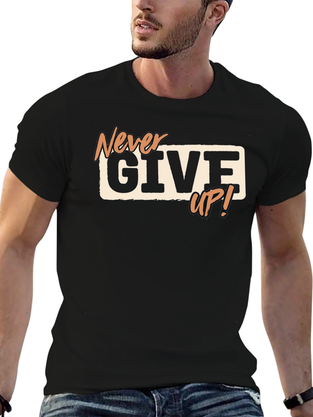 Never Give Up T-Shirt - Motivational Tee