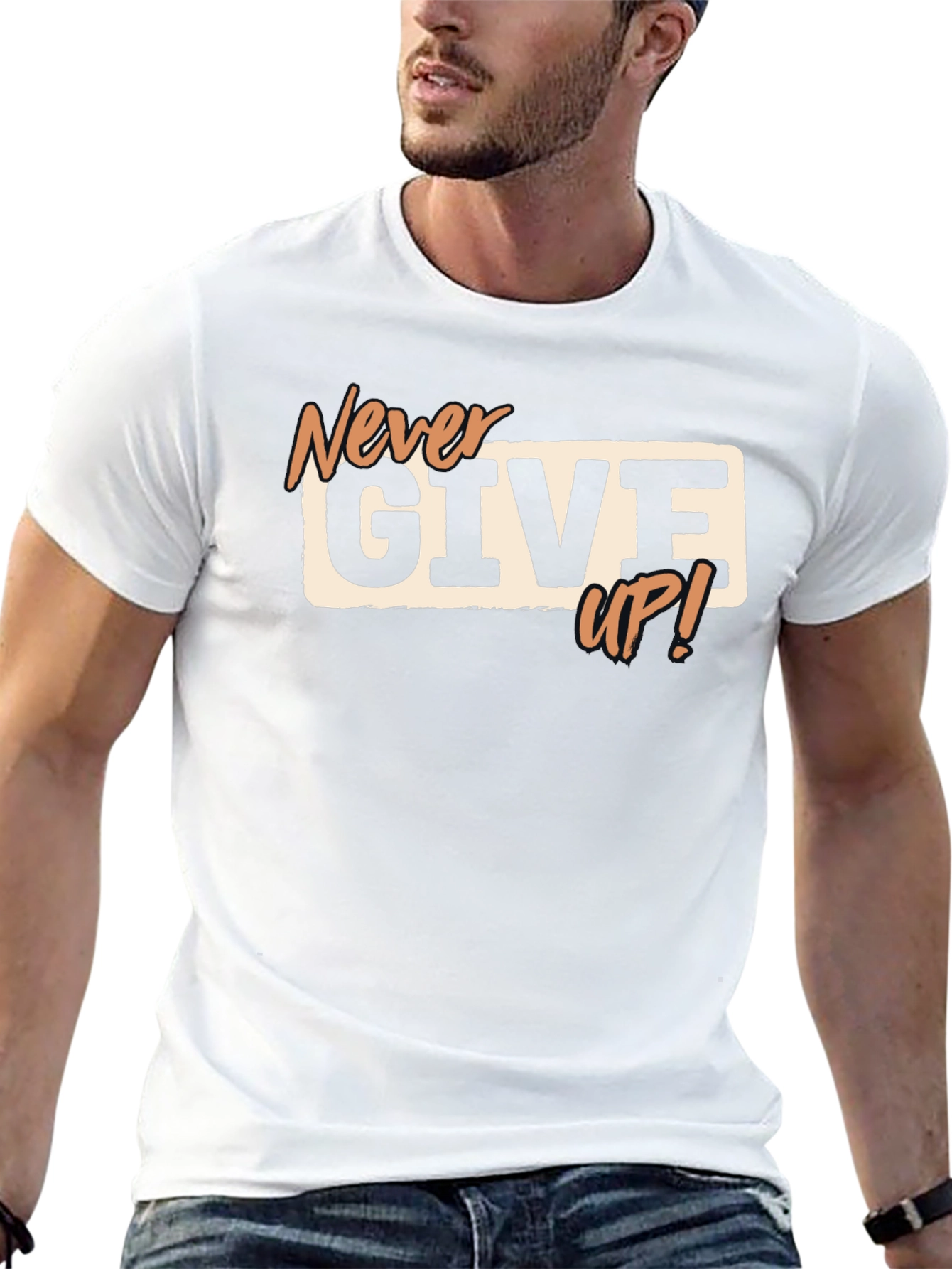 Never Give Up T-Shirt - Motivational Tee