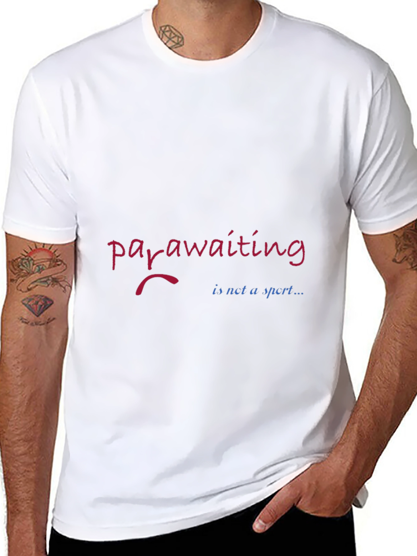Para-awaiting T-Shirt: Funny Sarcastic Humor Tee