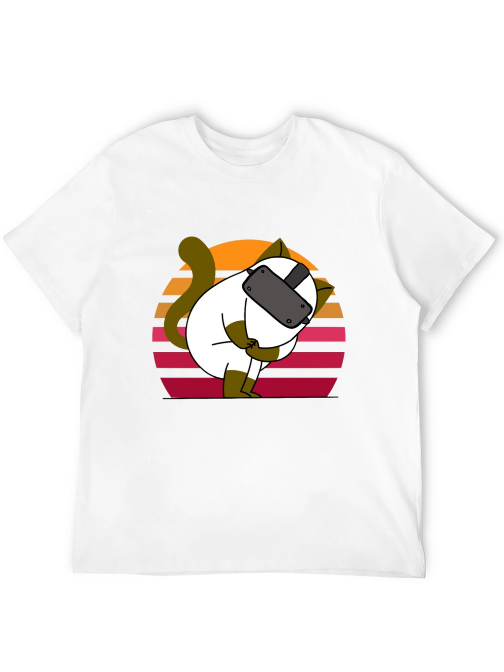 VR Cat T-Shirt - Funny Virtual Reality Kitten Tee