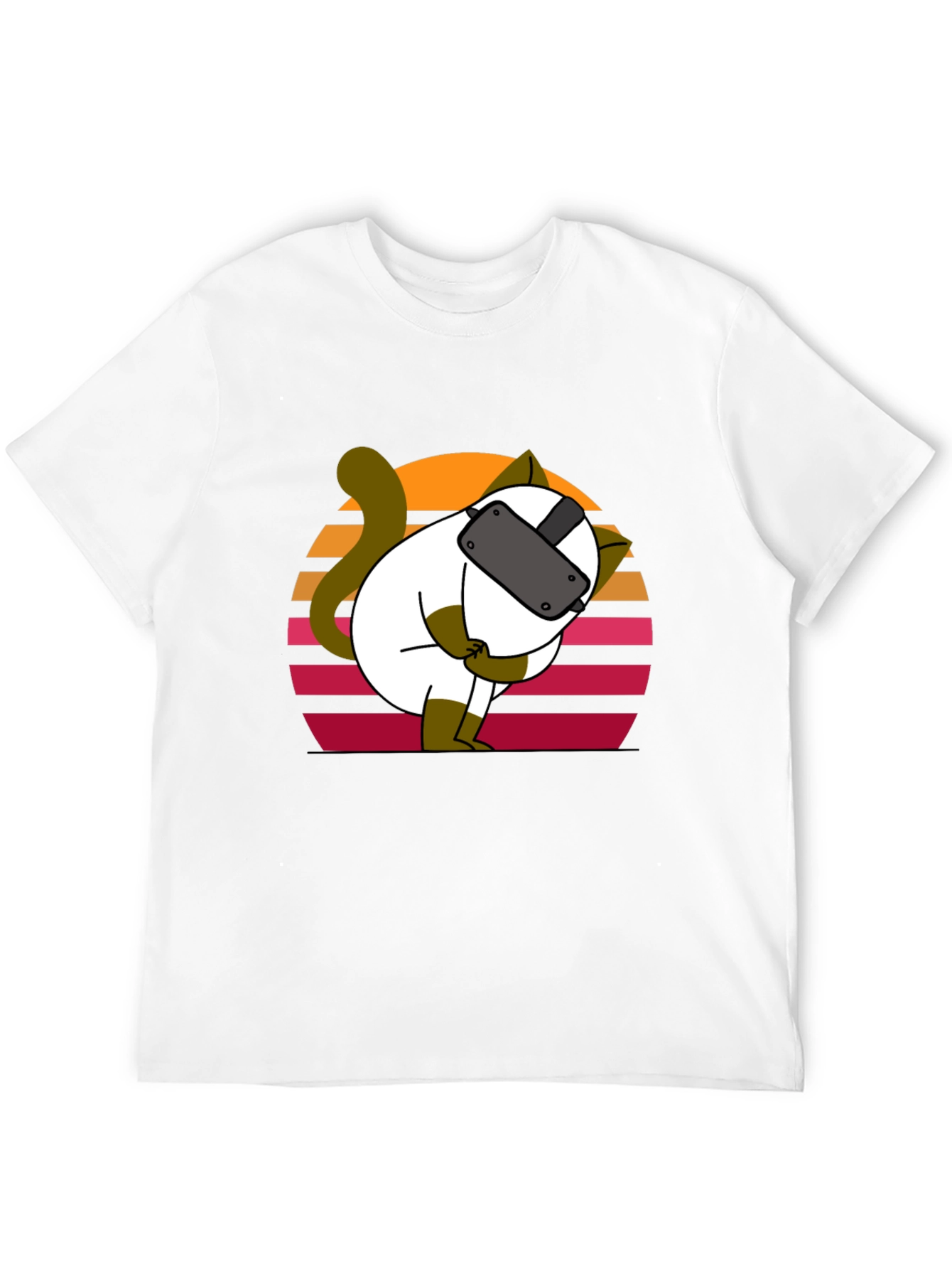 VR Cat T-Shirt - Funny Virtual Reality Kitten Tee