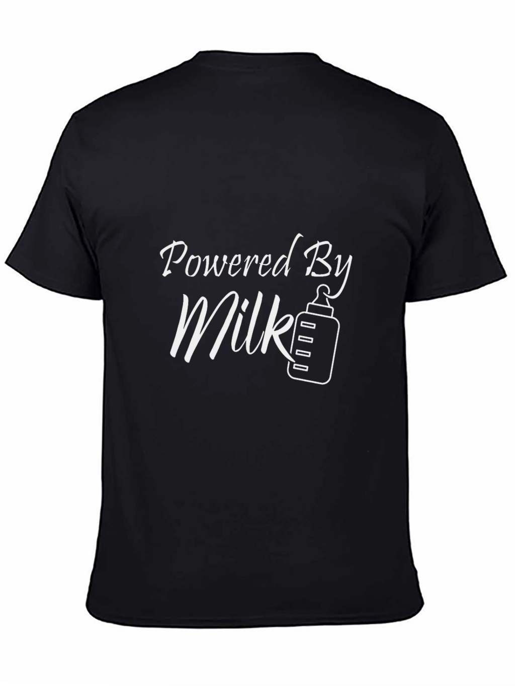 Powered by Milk T-Shirt - Baby Bottle Graphic