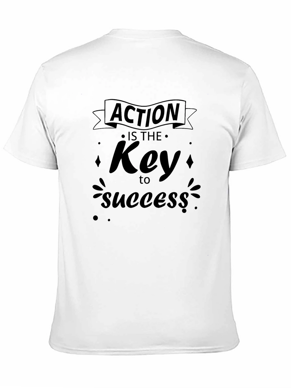 Action is Key to Success Black T-Shirt