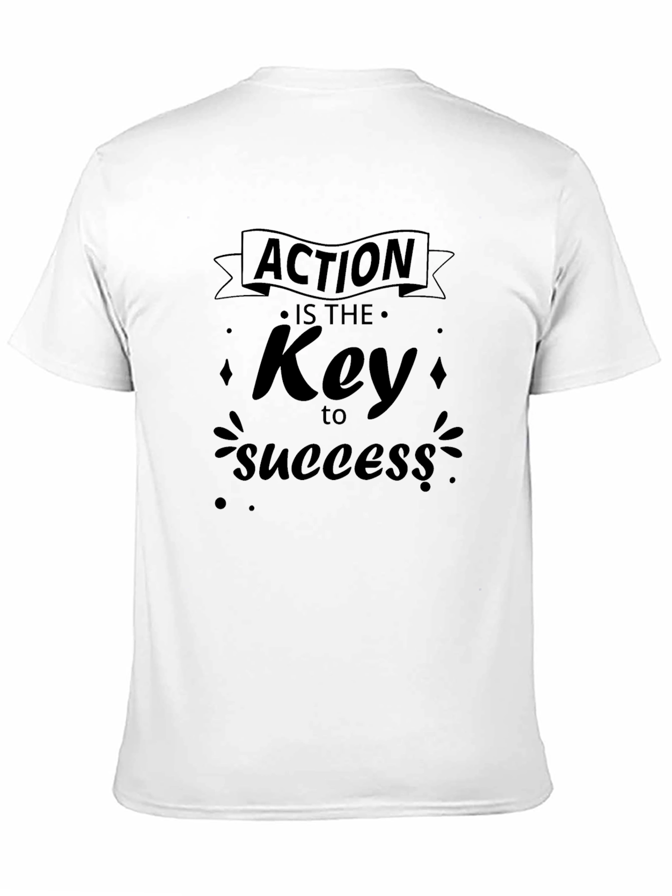 Action is Key to Success Black T-Shirt
