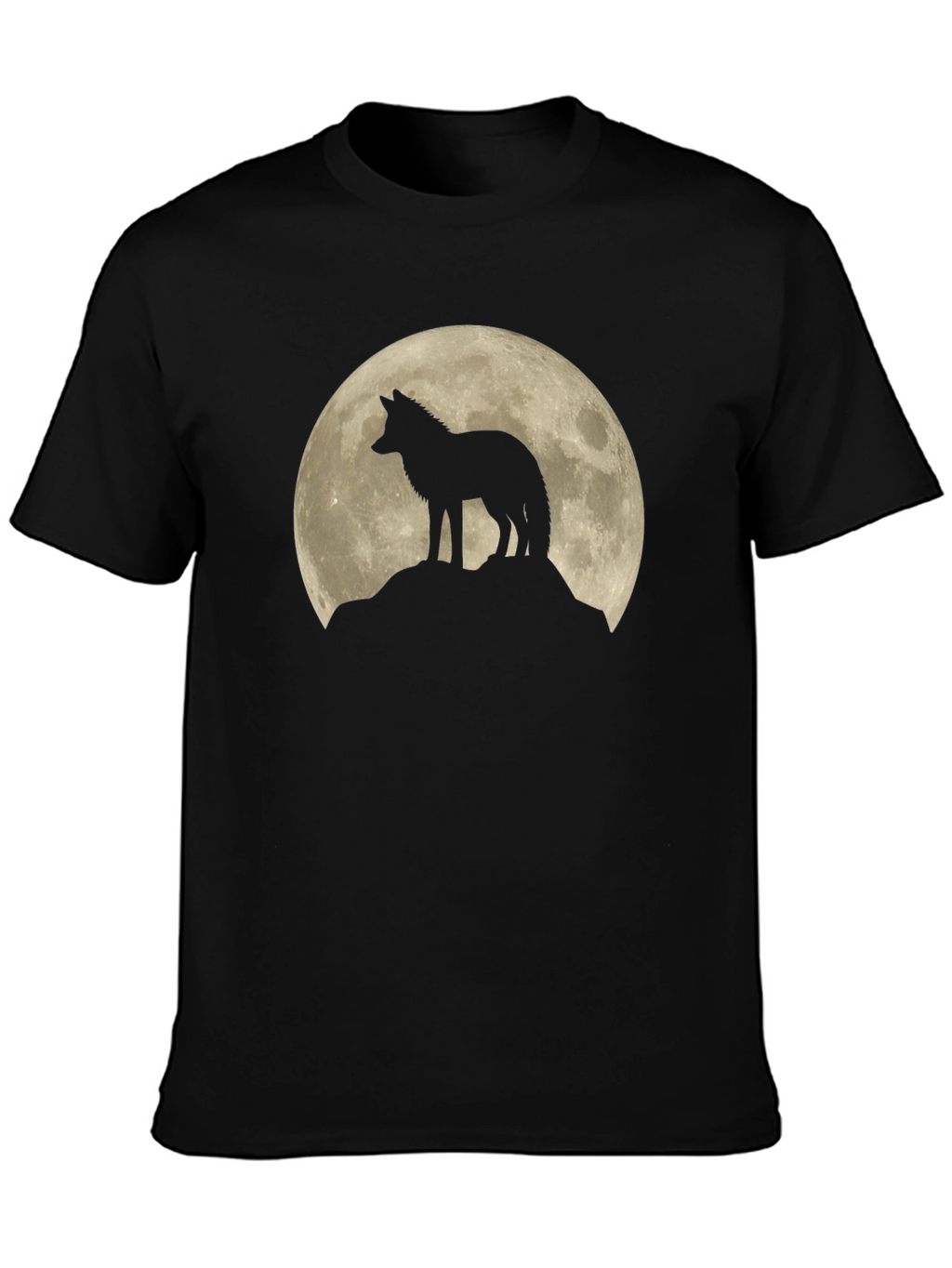 Wolf Moon Black Graphic T-Shirt