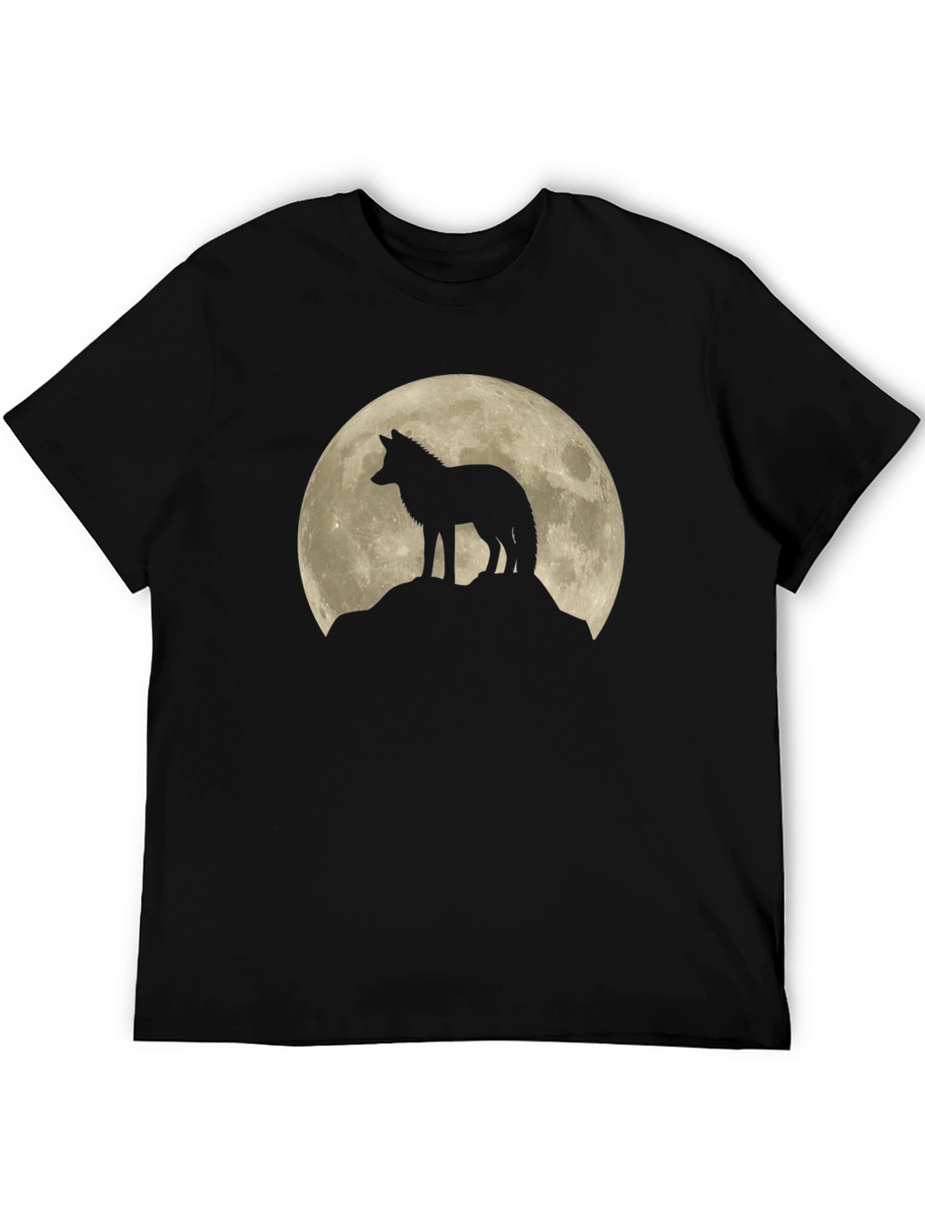 Wolf Moon Black Graphic T-Shirt