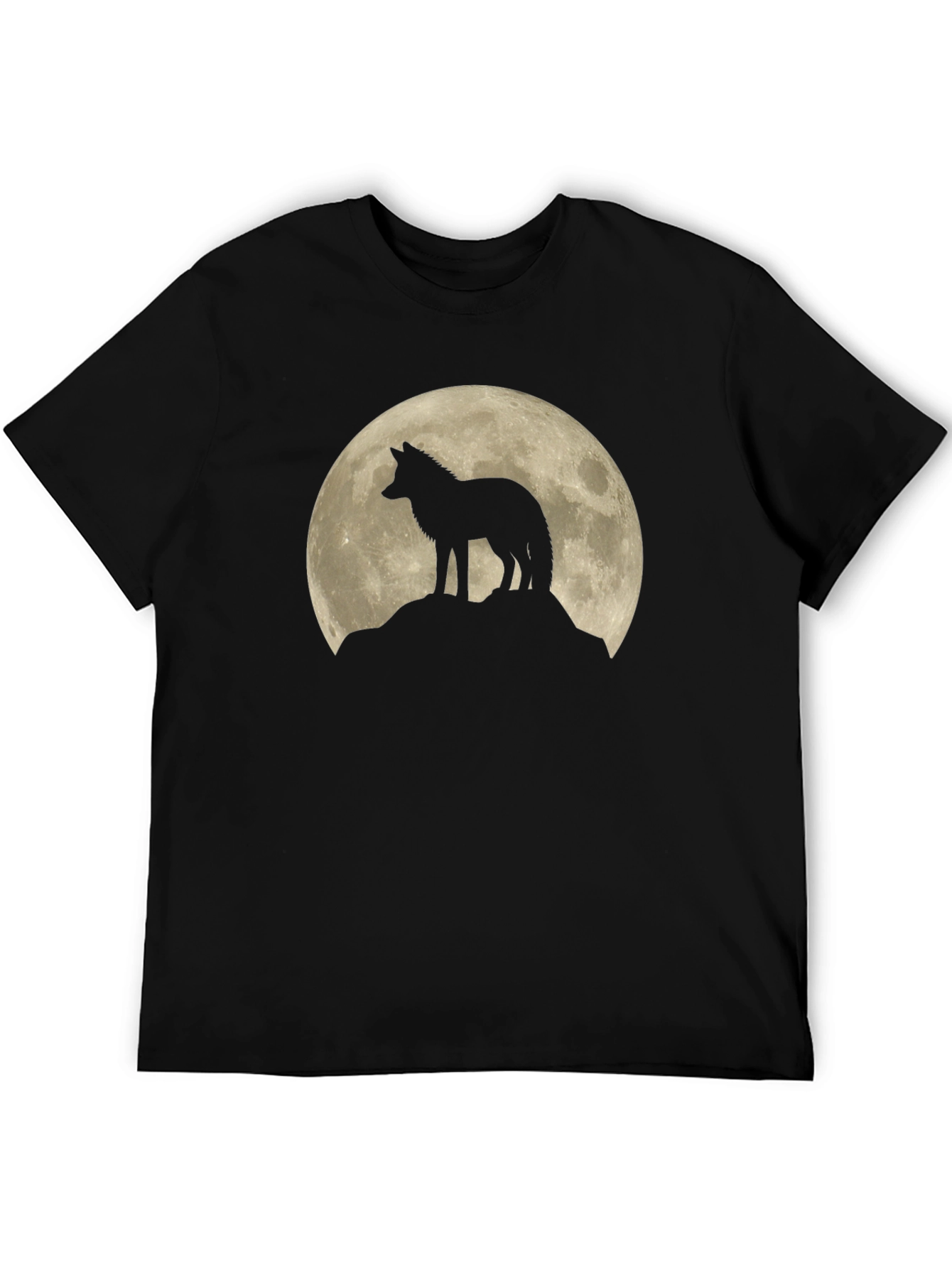 Wolf Moon Black Graphic T-Shirt