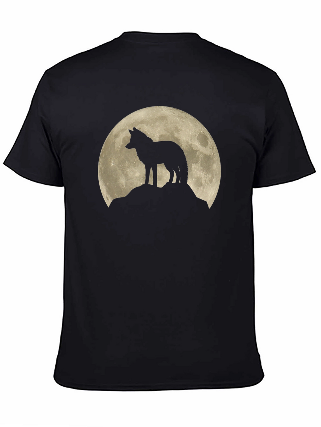 Wolf Moon Black Graphic T-Shirt