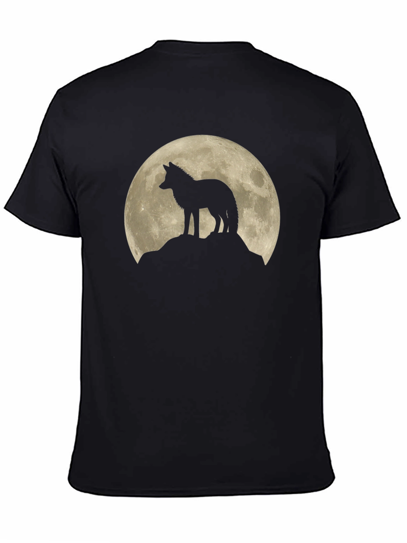 Wolf Moon Black Graphic T-Shirt