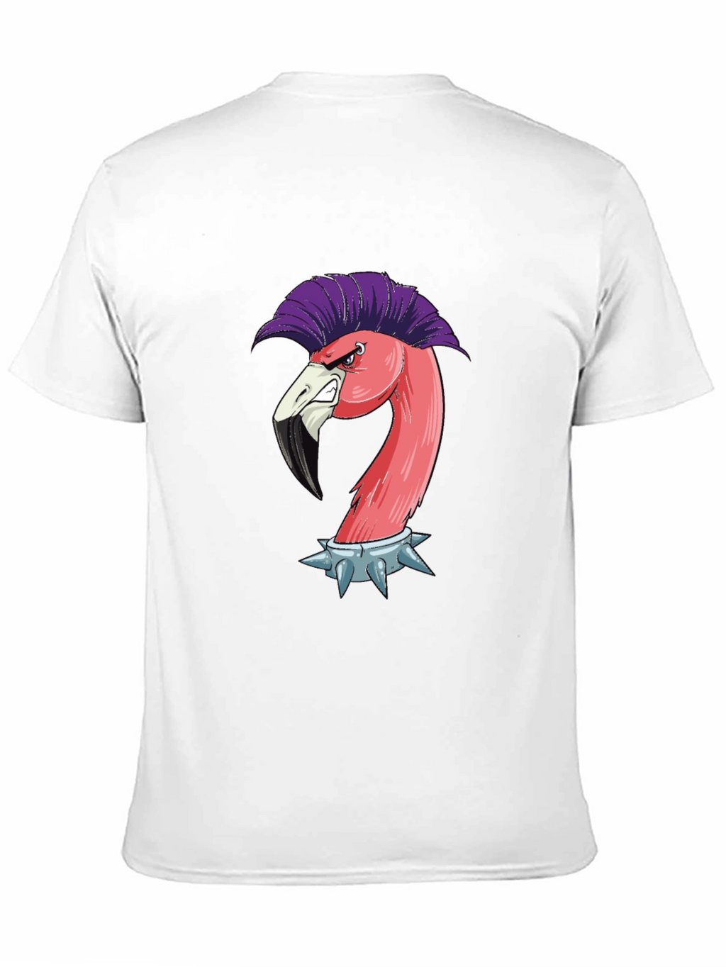 Punk Flamingo Graphic Tee - Edgy Animal Shirt