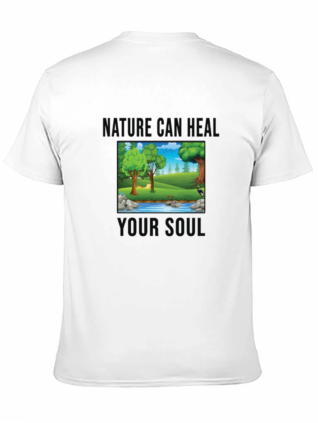 Nature Can Heal Your Soul Black T-Shirt