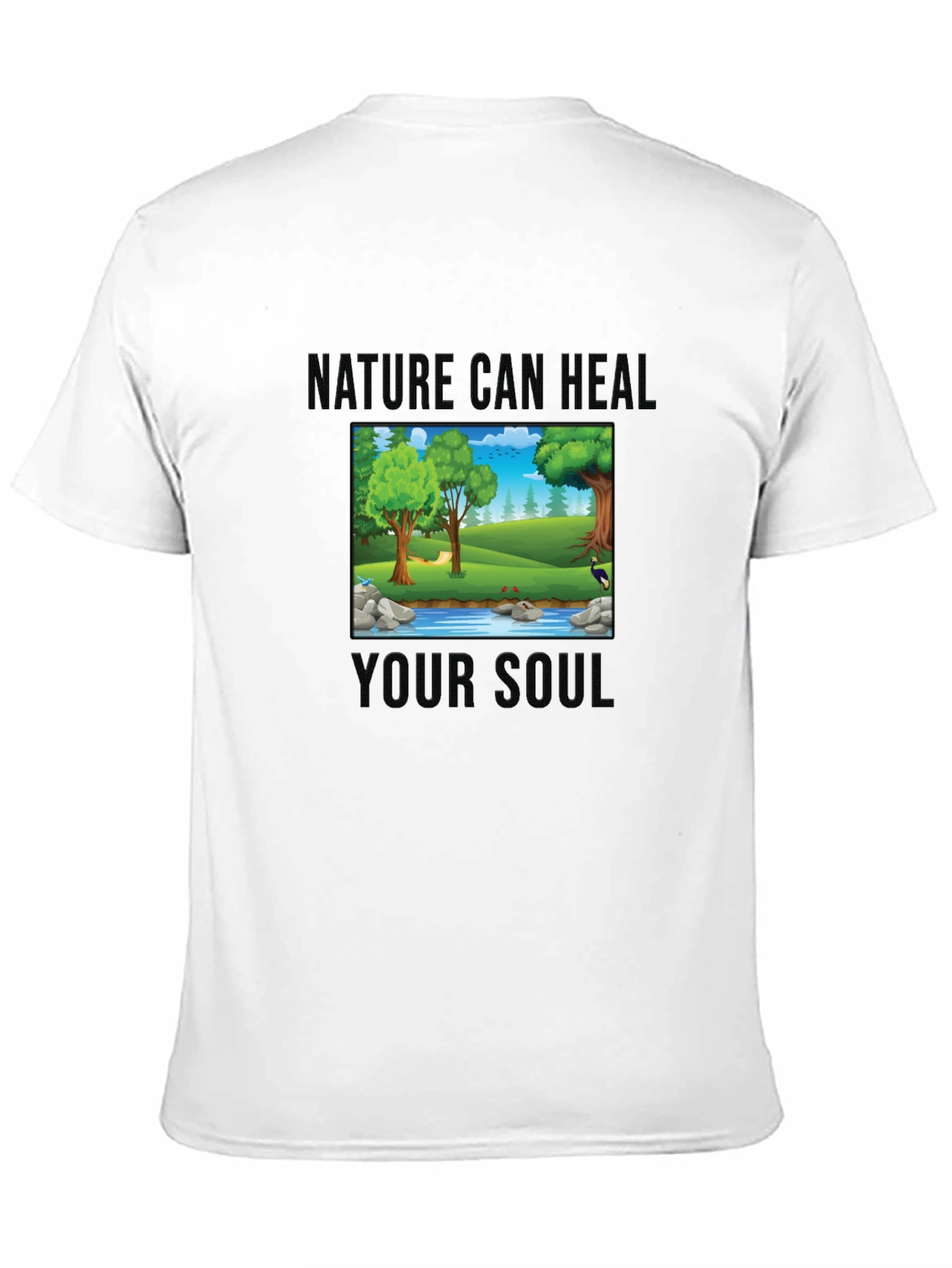 Nature Can Heal Your Soul Black T-Shirt