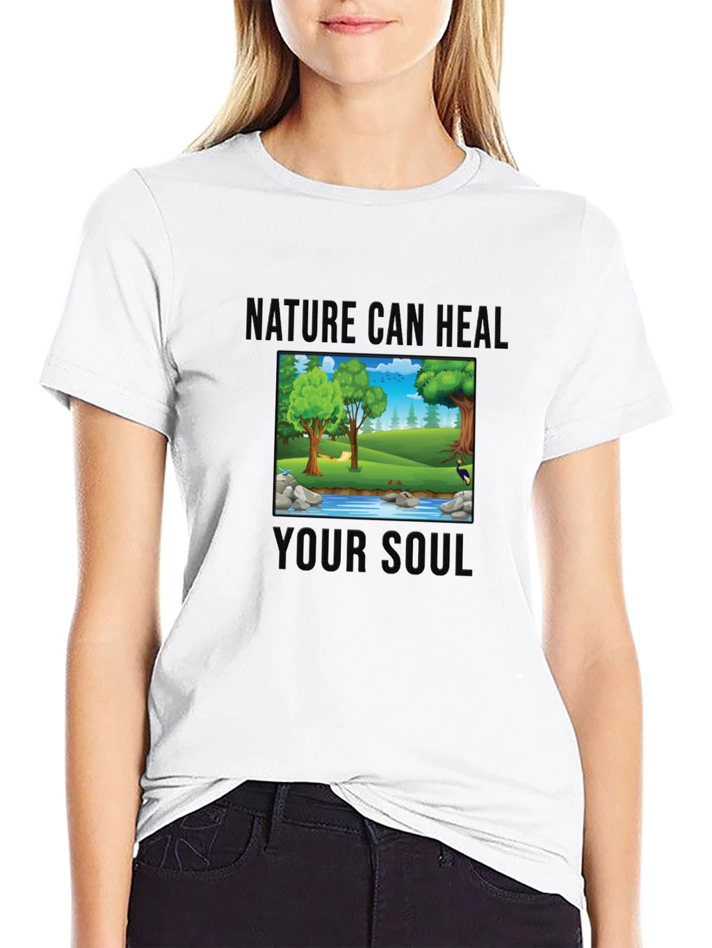 Nature Can Heal Your Soul Black T-Shirt