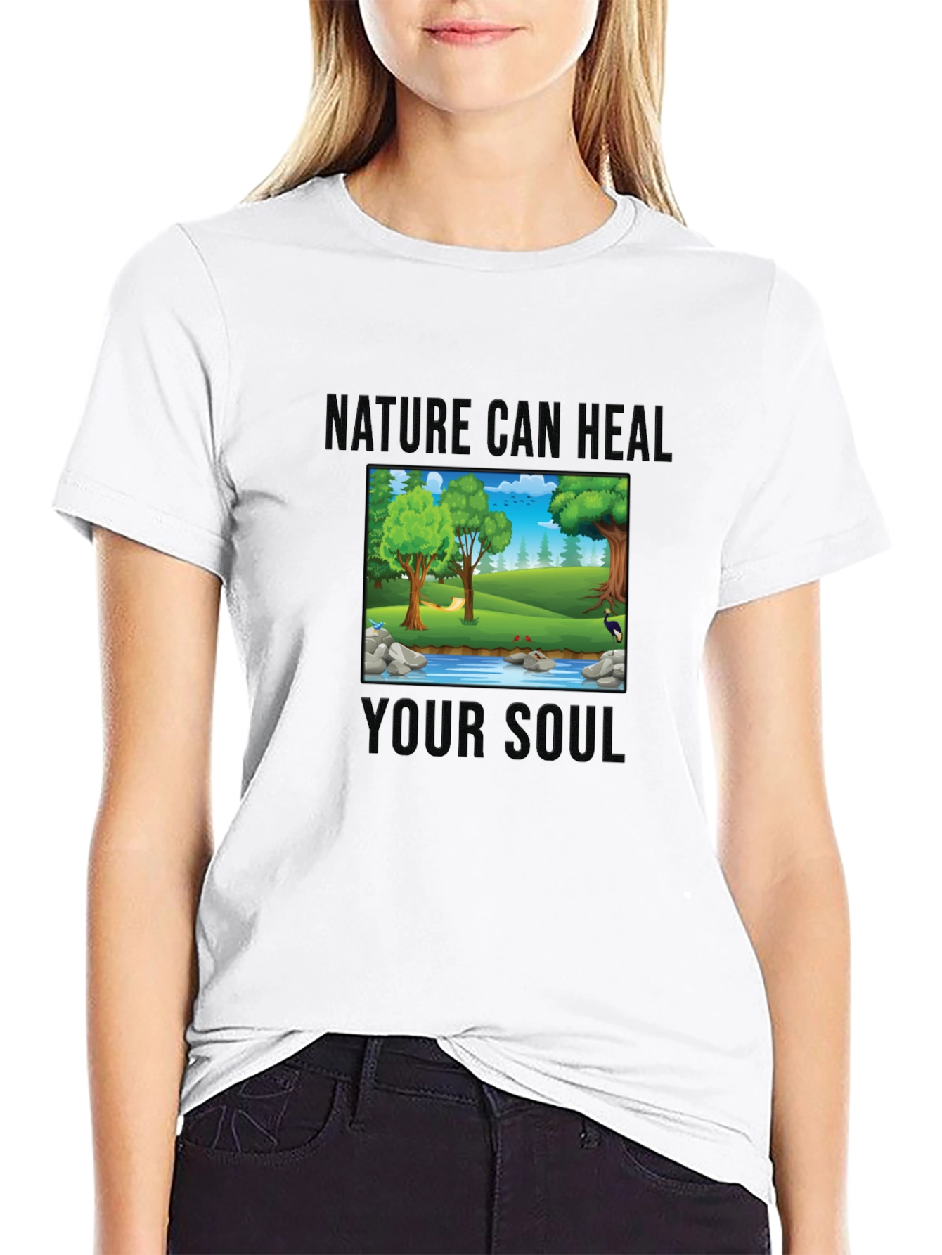 Nature Can Heal Your Soul Black T-Shirt