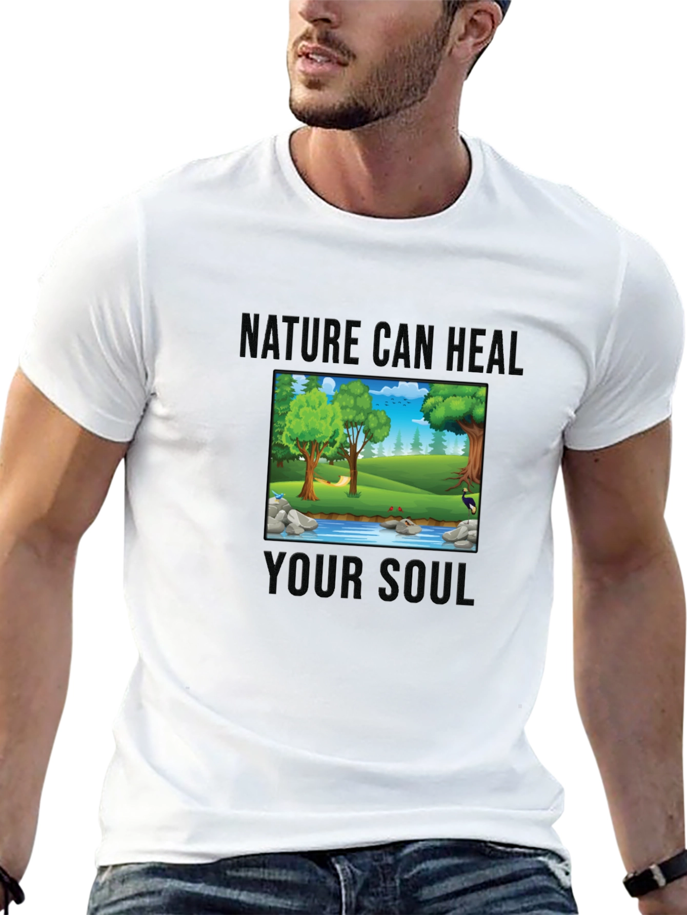 Nature Can Heal Your Soul Black T-Shirt