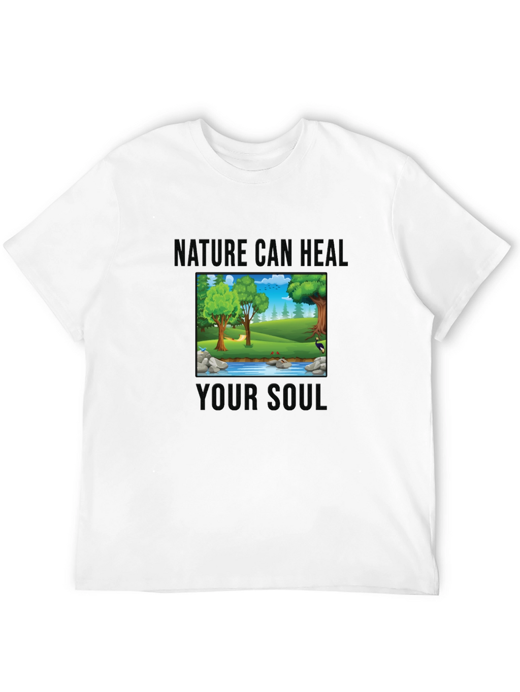 Nature Can Heal Your Soul Black T-Shirt
