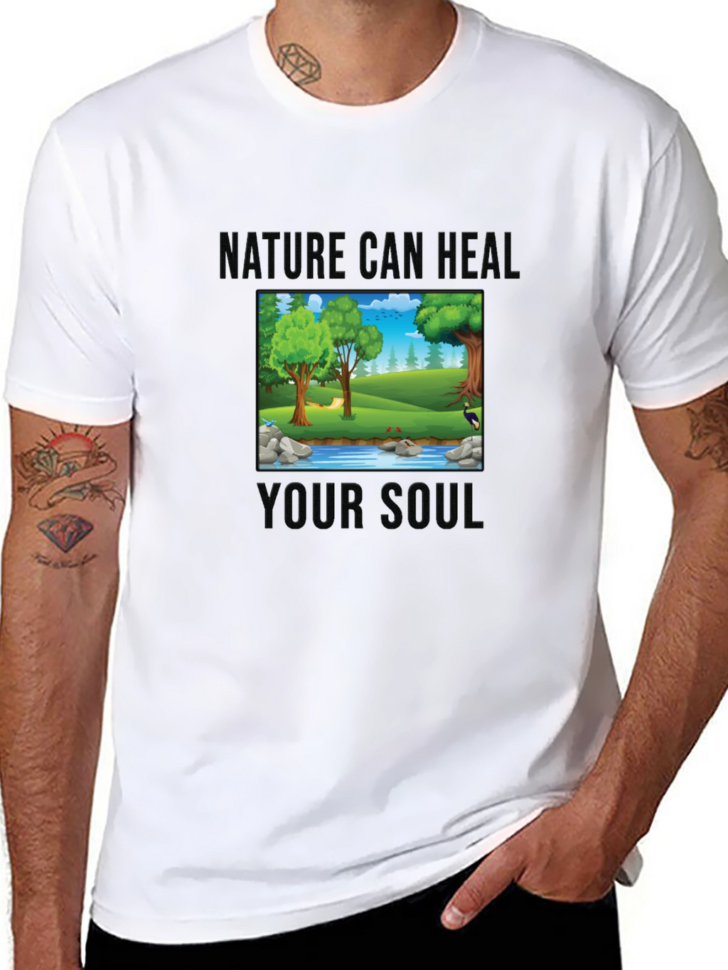Nature Can Heal Your Soul Black T-Shirt