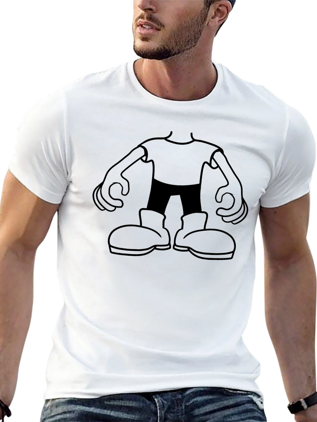Cartoon Character Graphic Black T-Shirt