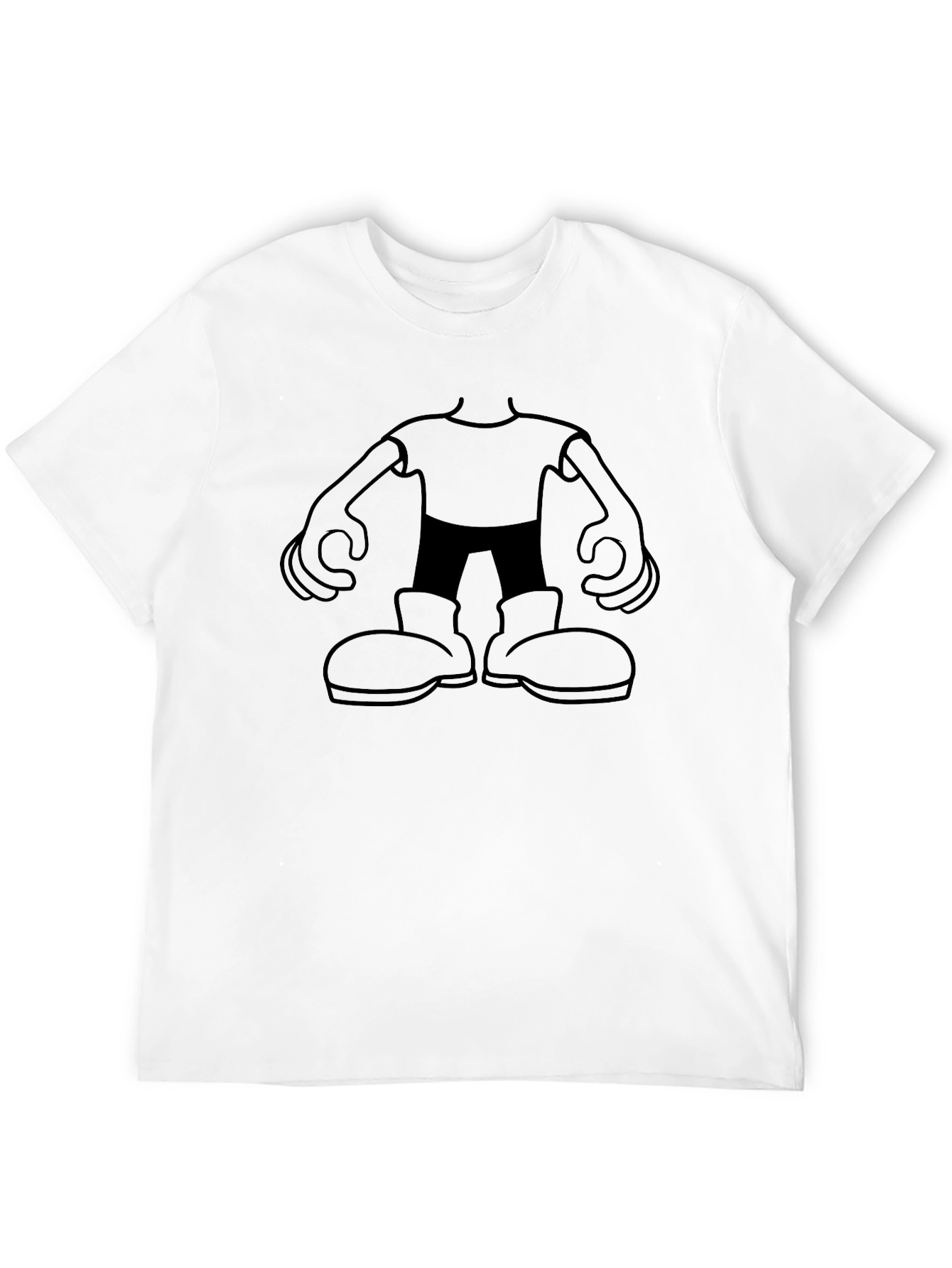 Cartoon Character Graphic Black T-Shirt
