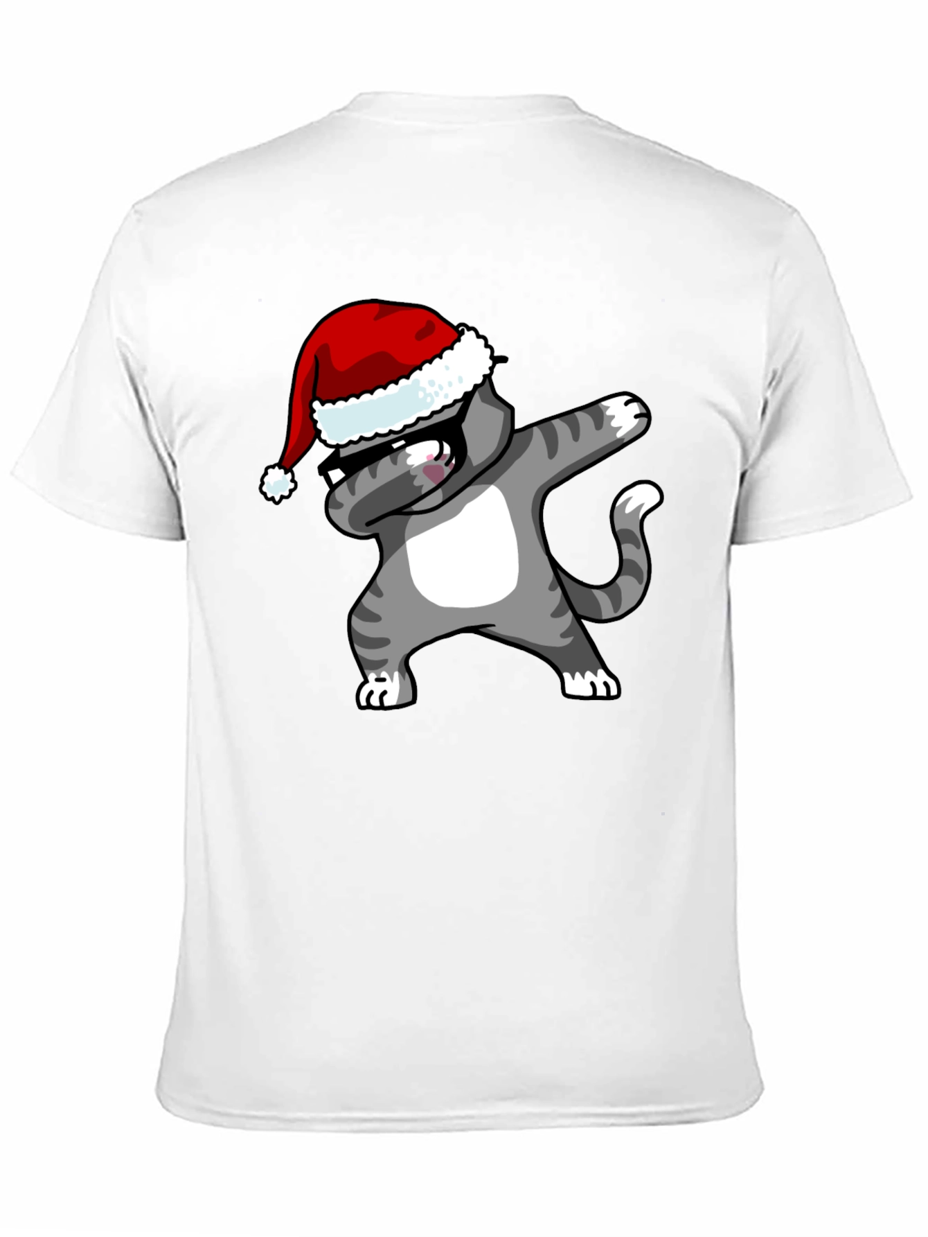 Dabbing Cat Christmas T-Shirt