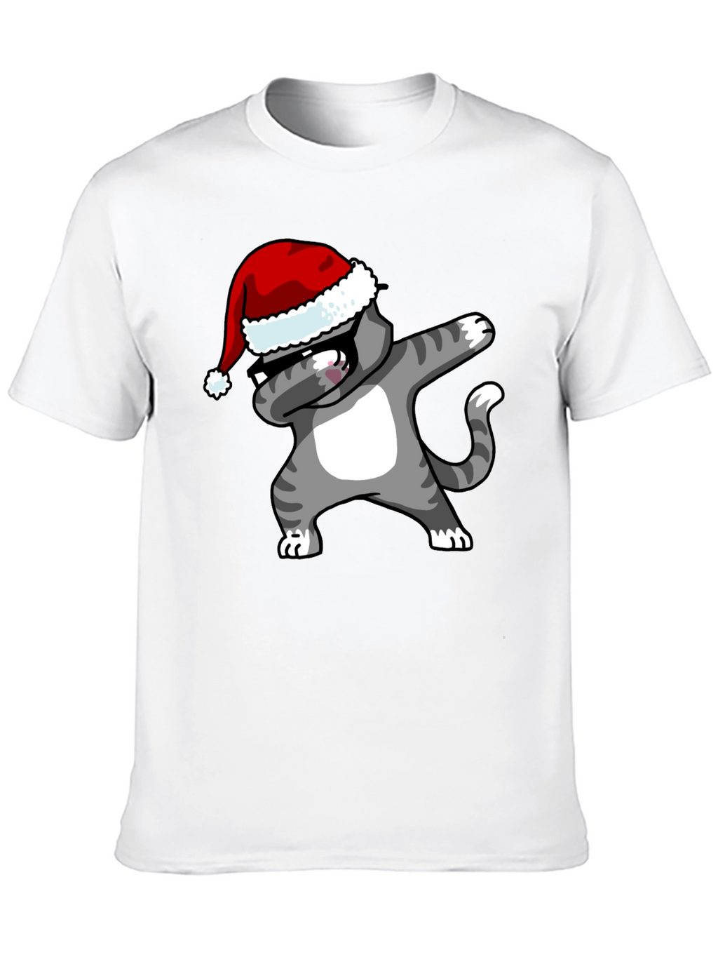 Dabbing Cat Christmas T-Shirt