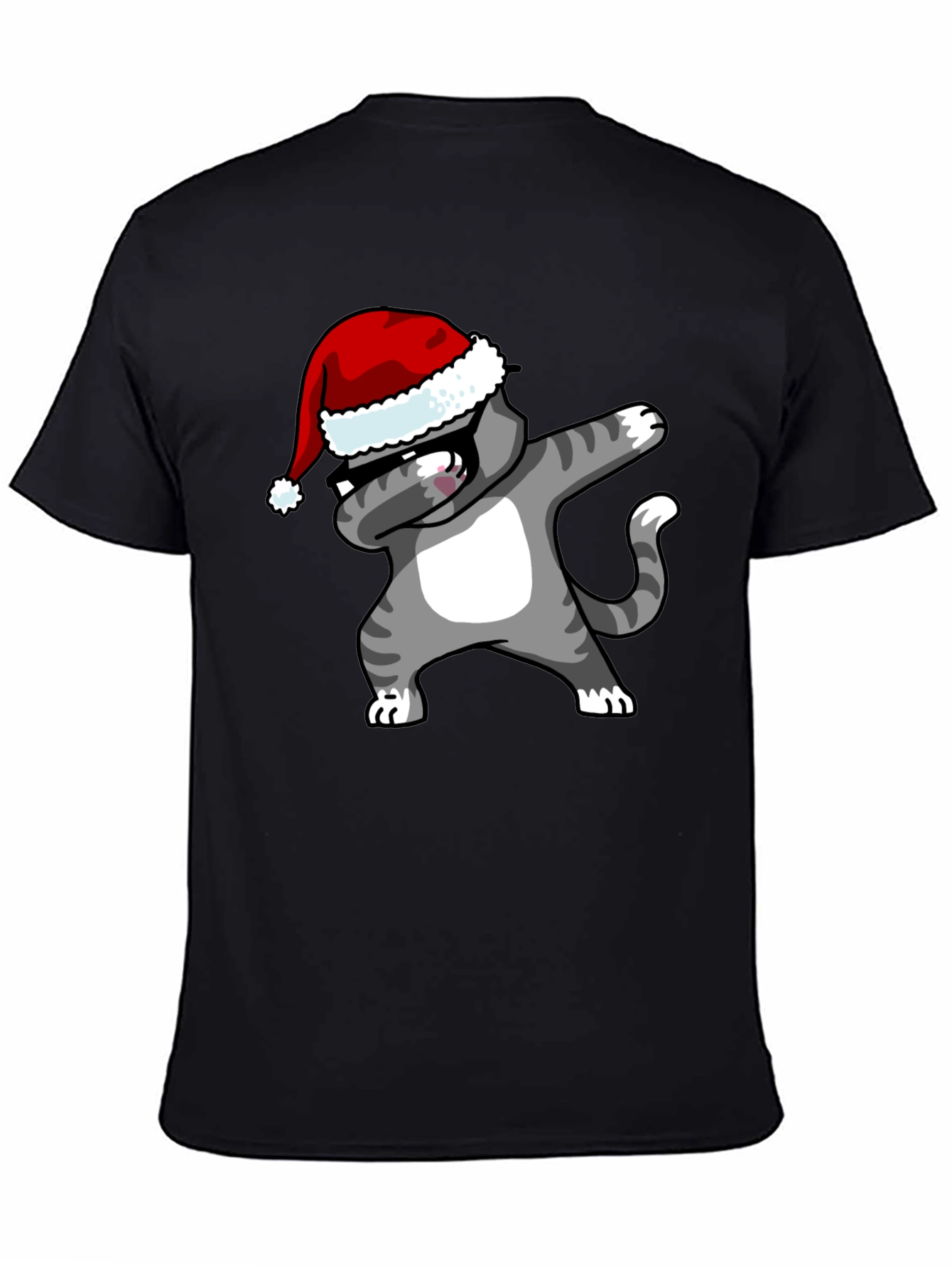 Dabbing Cat Christmas T-Shirt