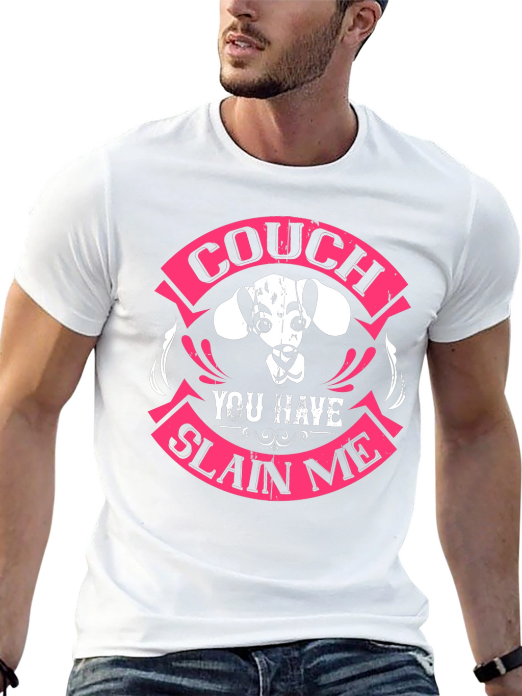 Couch You Have Slain Me Dog Graphic Tee