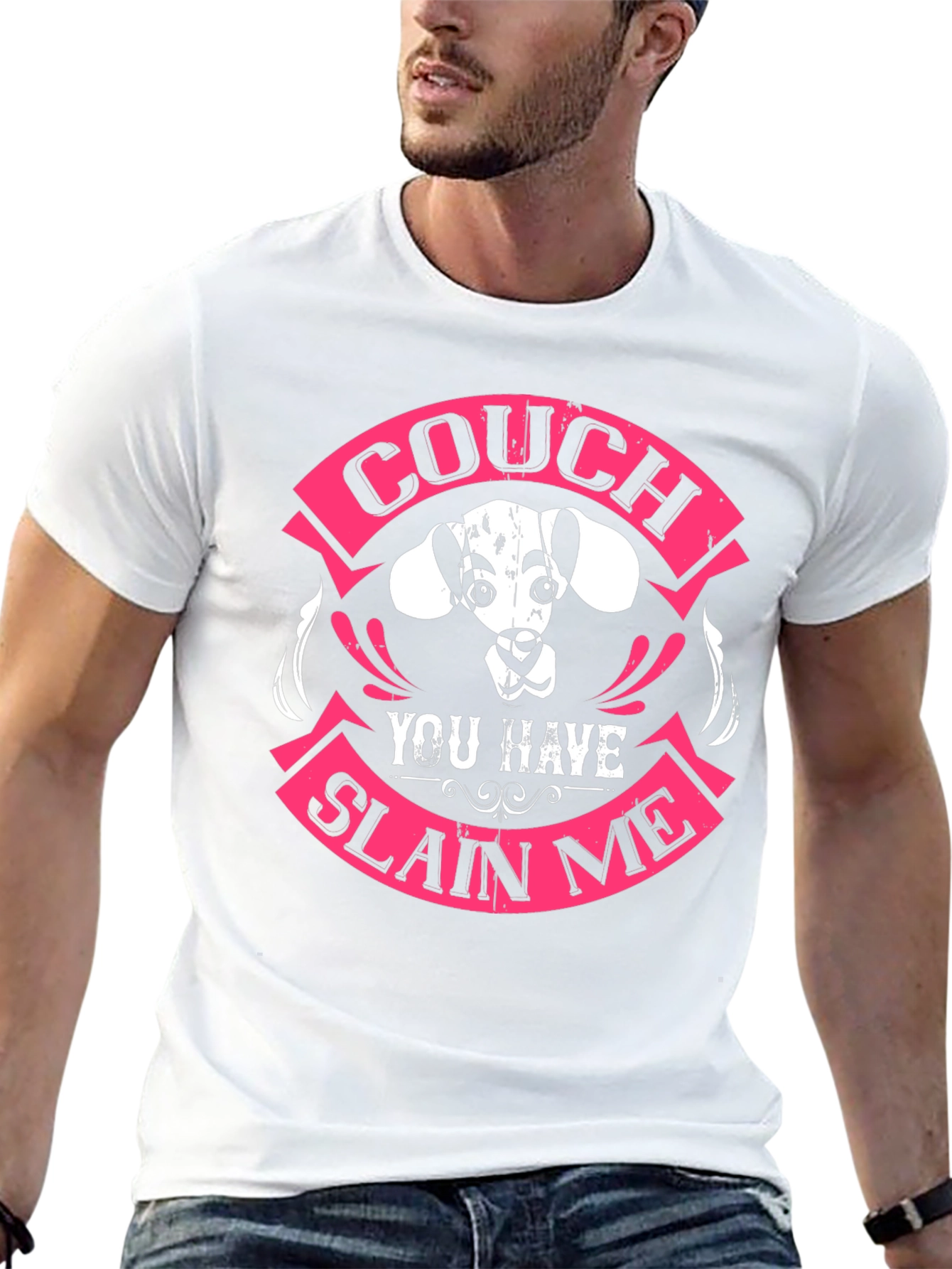 Couch You Have Slain Me Dog Graphic Tee