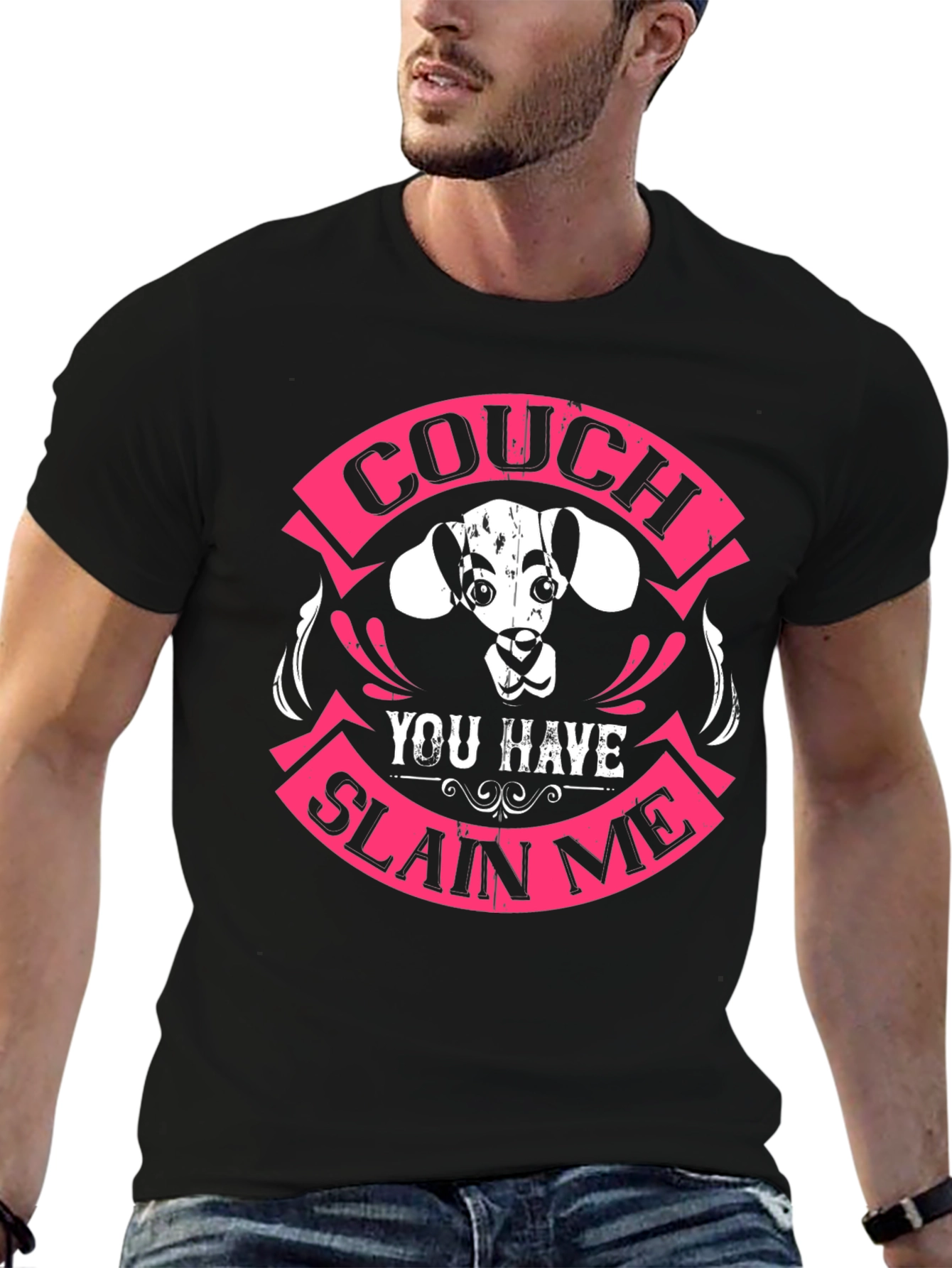 Couch You Have Slain Me Dog Graphic Tee