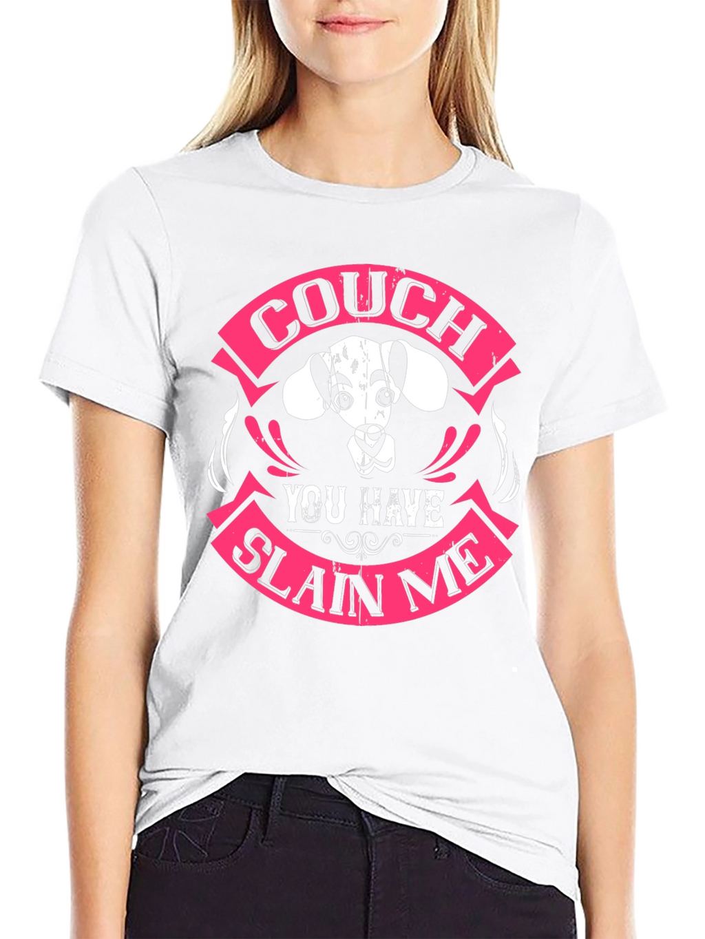 Couch You Have Slain Me Dog Graphic Tee